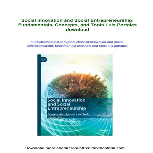 Social Innovation and Social Entrepreneurship: Fundamentals, Concepts ...