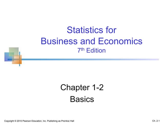 business and economics statics principles