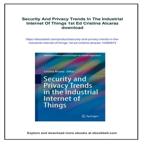 Security And Privacy Trends In The Industrial Internet Of Things 1st Ed ...