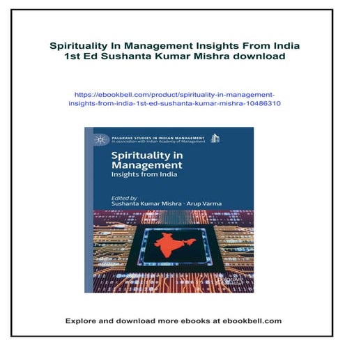 Spirituality In Management Insights From India 1st Ed Sushanta Kumar ...