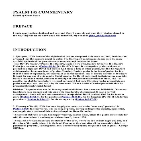 52489849 Psalm 145 commentary PDF 52489849 Psalm 145 commentary PDF