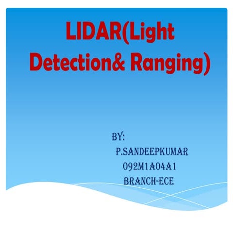  light-detection-and-ranging(lidar)