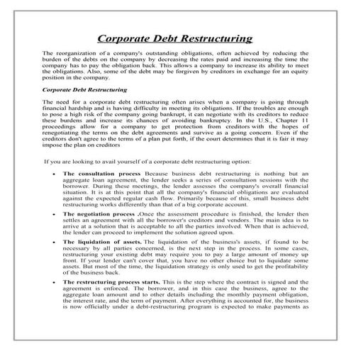 The Process of Corporate Debt Restructuring - Sapient.pdf
