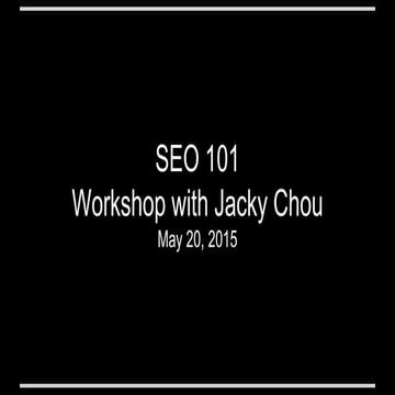 SEO Workshop Trademob