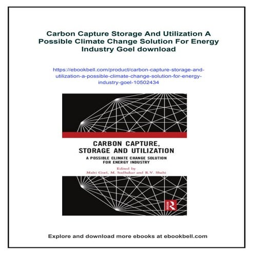 Carbon Capture and Storage- A Disruptive Technology | PDF
