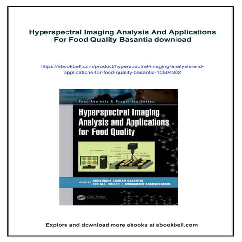 Hyperspectral Imaging Analysis And Applications For Food Quality ...