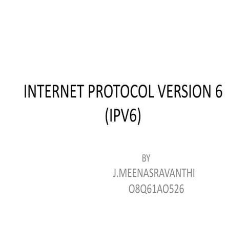 internet protocol version6