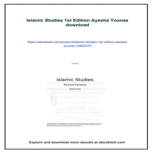 Islamic Studies 1st Edition Ayesha Younas