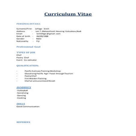 cv sandy | DOCX