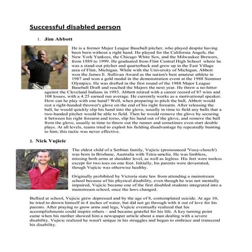 Successful Disabled Person