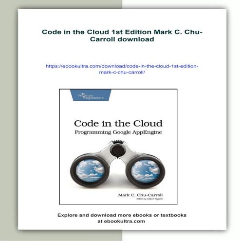 Code in the Cloud 1st Edition Mark C. Chu-Carroll | PDF