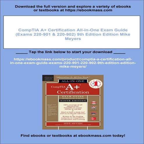 CompTIA A+ Certification All-in-One Exam Guide (Exams 220-901 & 220-902) 9th ...