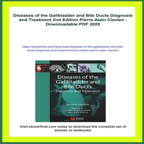 Diseases of the Gallbladder and Bile Ducts Diagnosis and Treatment 2nd ...