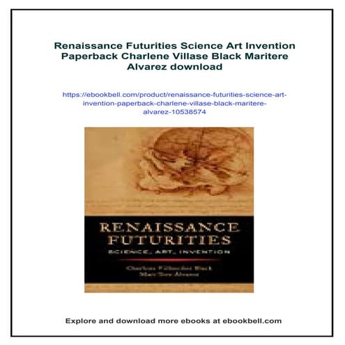Renaissance Futurities Science Art Invention Paperback Charlene Villase ...