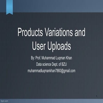 Product vaviation and user uploads ecommerce