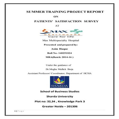 SUMMER REPORT