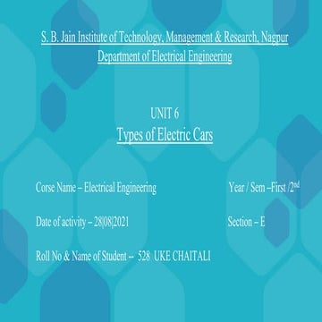 types of electric vehicles ppt