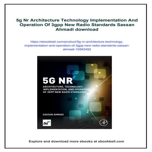 5g Nr Architecture Technology Implementation And Operation Of 3gpp New