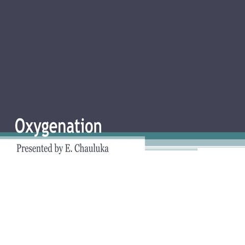 management of client with oxygenation problems