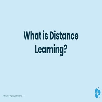 What is Distance Learning?