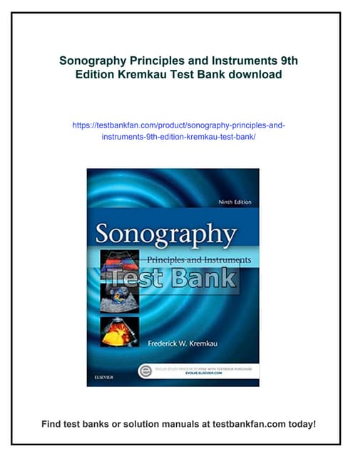 Sonography Principles and Instruments 9th Edition Kremkau Test Bank | PDF