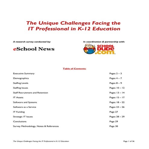 The Unique Challenges Facing the IT Professional in K12 Education