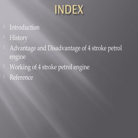 Four Stroke Petrol Engine | PPTX