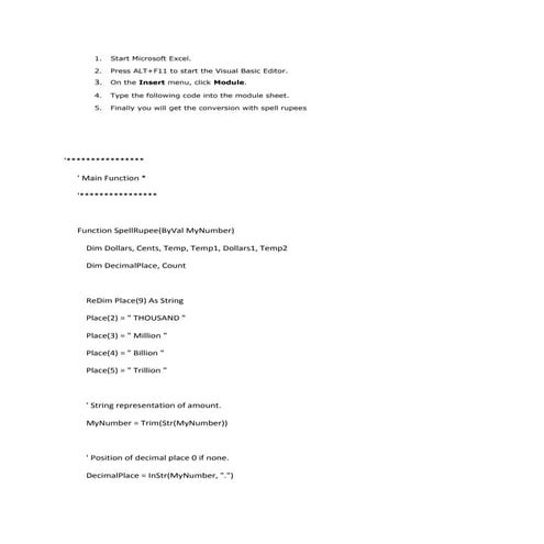 52 excel rupees converter formulae