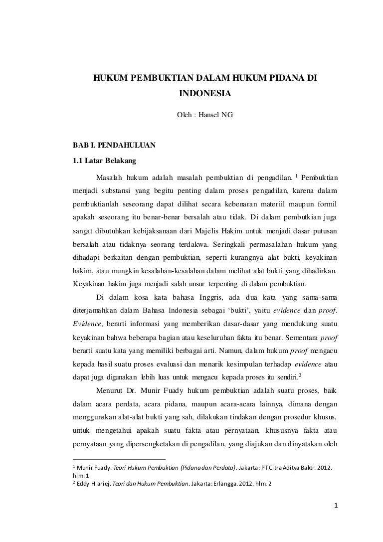 Paper Hukum Pembuktian Hansel