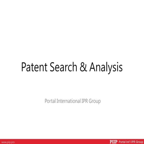 View of PIIP_Patent search & Analysis_20160829 | PPT