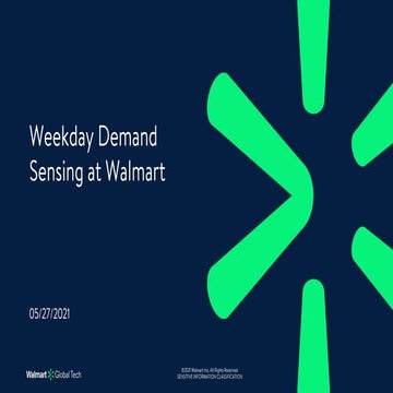 Weekday Demand Sensing at Walmart
