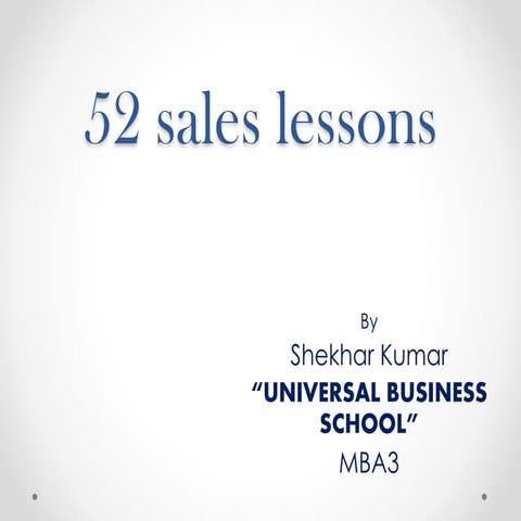 52 sales lessons from zig ziglar by shekhar kumar