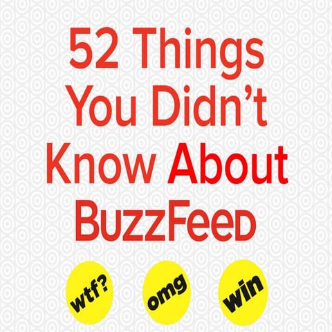 52 Things You Didn’t Know About Buzzfeed