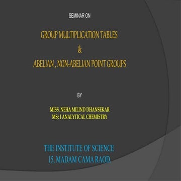 group thoery and character table 
