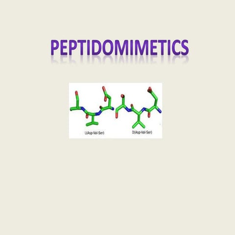 PEPTIDOMIMETICS [M.PHARM, BSC, MSC, B.PHARM]
