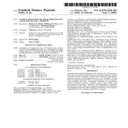Sodium hyaluronate ophthalmic | PDF