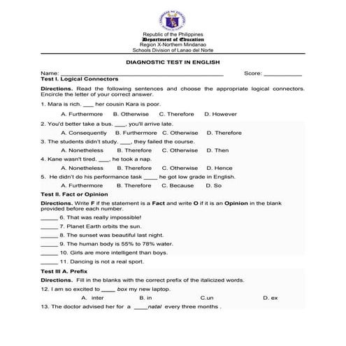 Diagnostic Test for English grade 8.docx