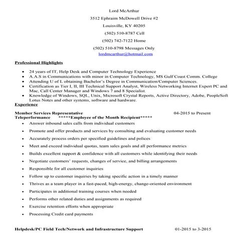 Lord's IT Resume 2014--long version