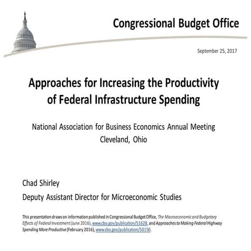 Approaches for Increasing the Productivity of Federal Infrastructure Spending