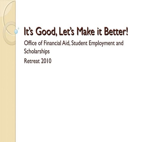 It’s Good Let’s make it better 972003