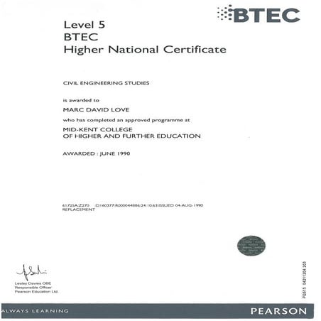 HNC Civil Engineering