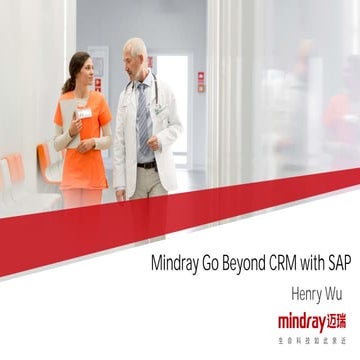 Data-Driven Desicision-Making with Mindray Medical International Co.