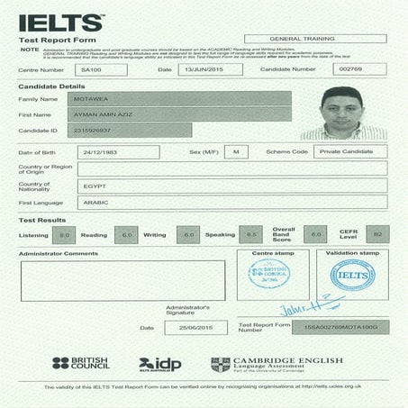 IELTS Result 13-June-15