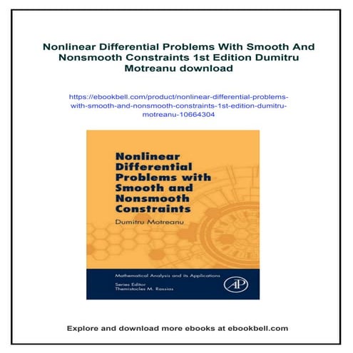 Nonlinear Differential Problems With Smooth And Nonsmooth Constraints ...