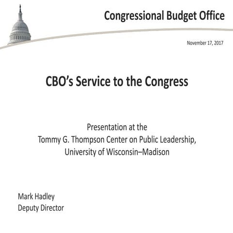 CBO’s Service to the Congress