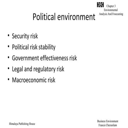 Environmental analysis 