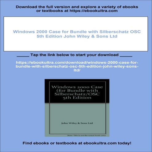 Windows 2000 Case for Bundle with Silberschatz OSC 5th Edition John ...