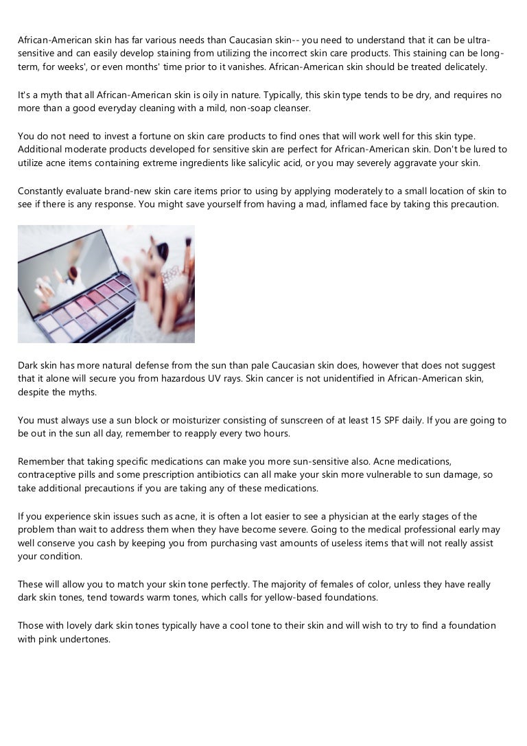 all natural skin care products for african american skin