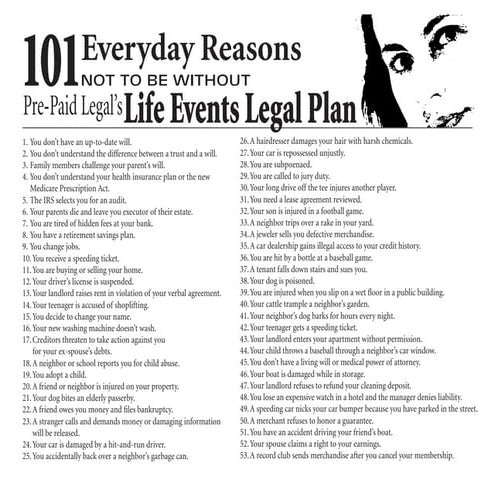 101 Reasons to use LegalShield | PDF