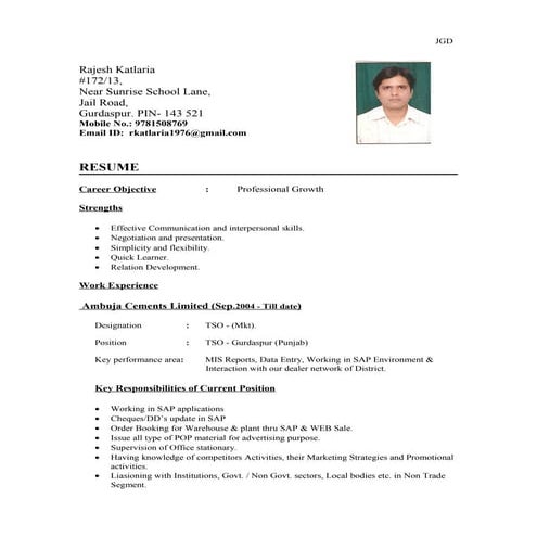 Rajeev resume | DOCX